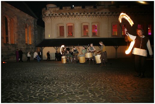Stirling Castle ablaze with activity
