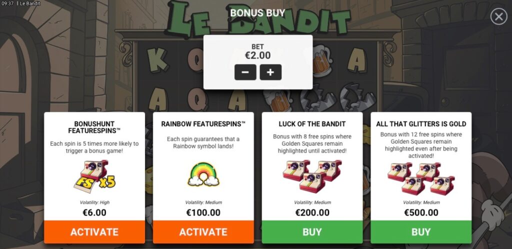 non UK casino game features